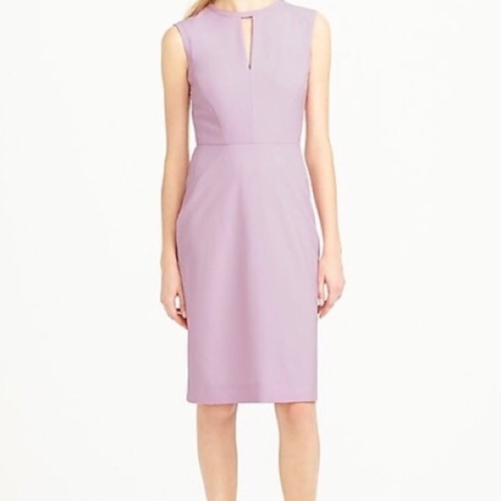 J. Crew Keyhole Lavender Dress in Italian wool